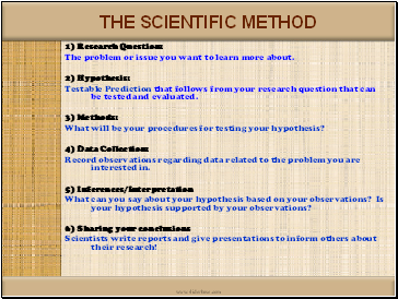 THE SCIENTIFIC METHOD