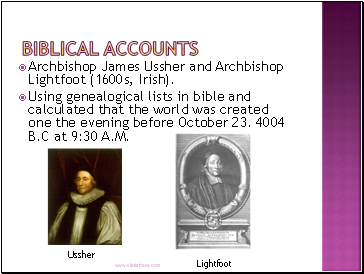Biblical Accounts