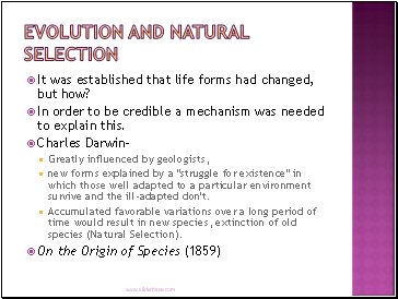 Evolution and Natural Selection