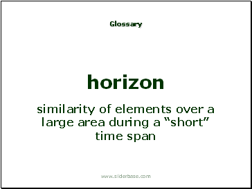 similarity of elements over a large area during a short time span