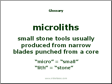 small stone tools usually produced from narrow blades punched from a core