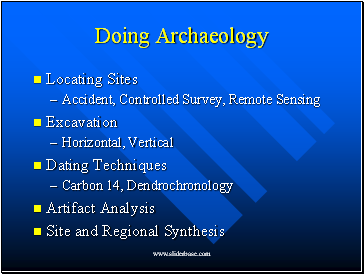 Doing Archaeology