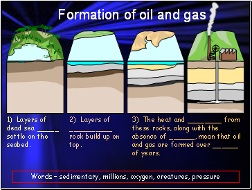 Formation of oil and gas