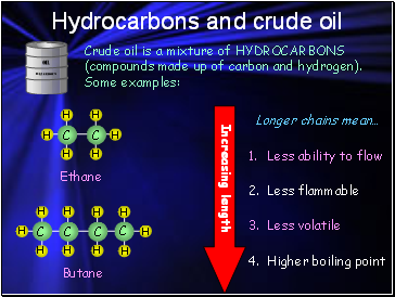 Hydrocarbons and crude oil