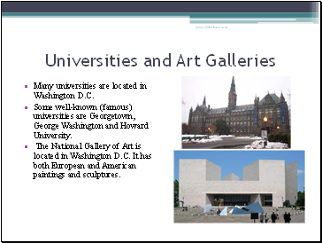 Universities and Art Galleries