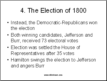 4. The Election of 1800