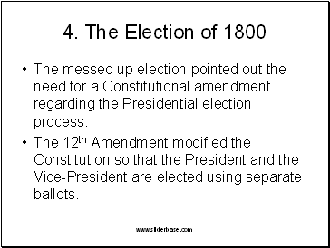 4. The Election of 1800