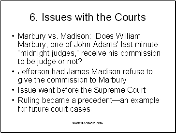 Issues with the Courts