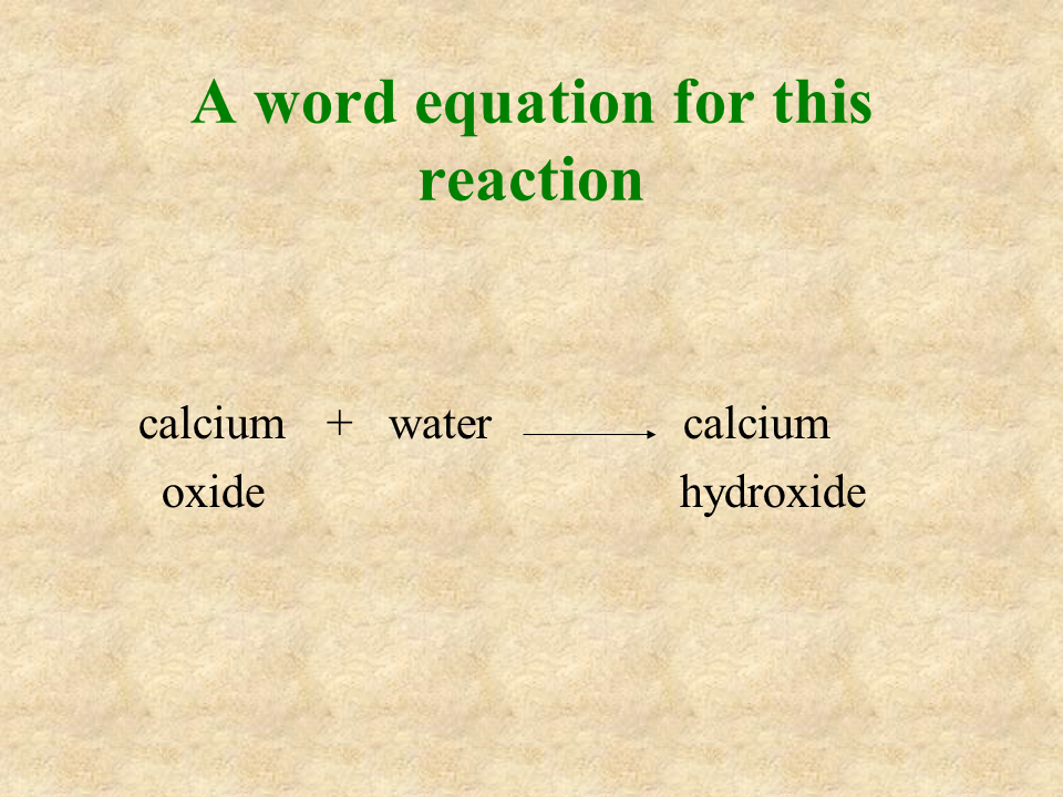 Calcium Reaction with Cold Water. Word equation. Reactions of Calcium. Calcium Reaction to Water.