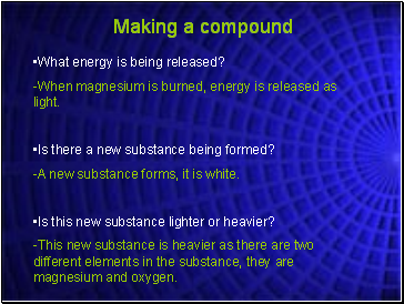 Making a compound