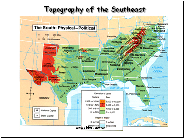 Topography of the Southeast