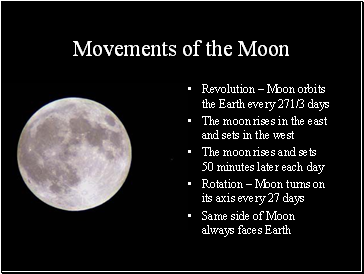 Movements of the Moon