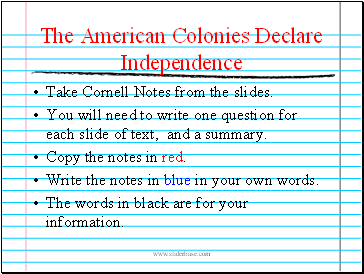 The American Colonies Declare Independence