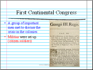 First Continental Congress