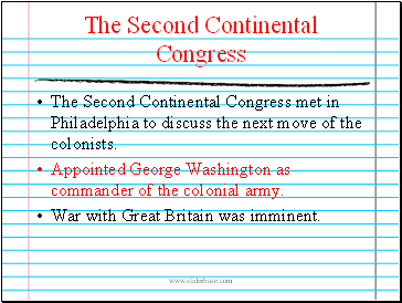 The Second Continental Congress