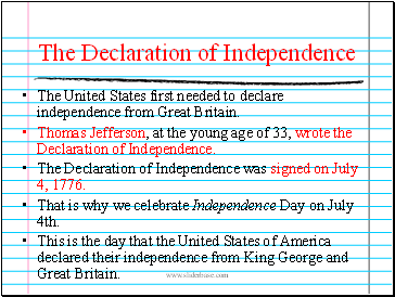 The Declaration of Independence