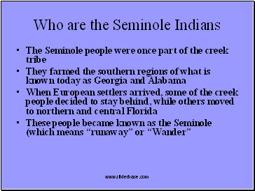 Who are the Seminole Indians