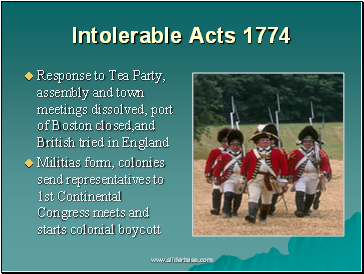 Intolerable Acts 1774