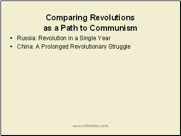 Comparing Revolutions as a Path to Communism
