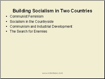 Building Socialism in Two Countries