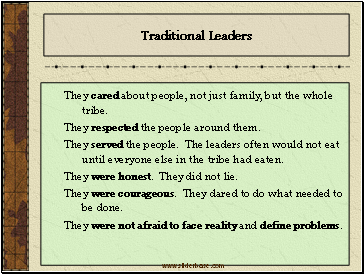 Traditional Leaders