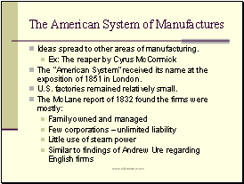 The American System of Manufactures