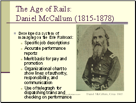 The Age of Rails: Daniel McCallum (1815-1878)