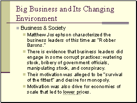 Big Business and Its Changing Environment