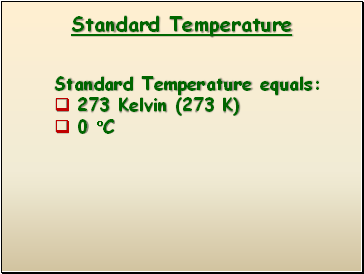 Standard Temperature