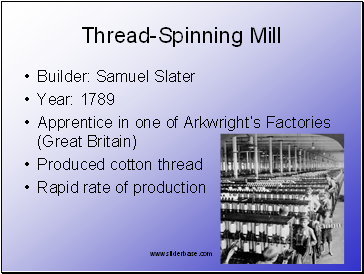 Thread-Spinning Mill