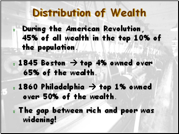 Distribution of Wealth