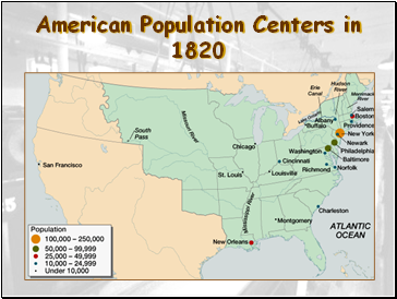 American Population Centers in 1820