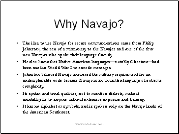 Why Navajo?