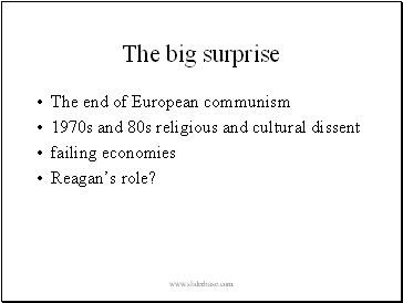 The big surprise