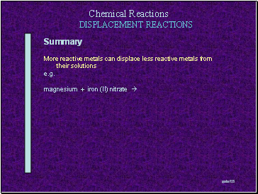 DISPLACEMENT REACTIONS