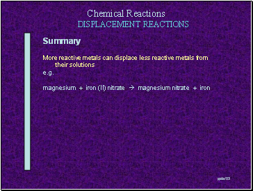 DISPLACEMENT REACTIONS