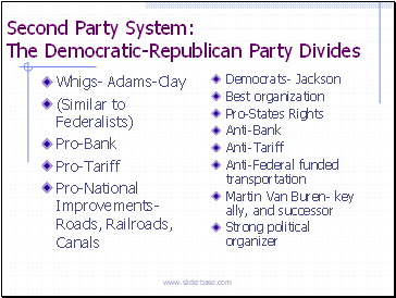 Second Party System: The Democratic-Republican Party Divides