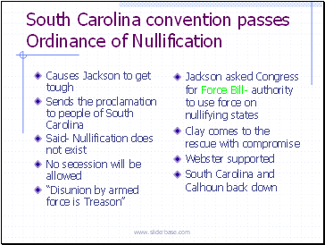 South Carolina convention passes Ordinance of Nullification