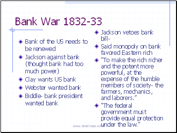 Bank War 1832-33