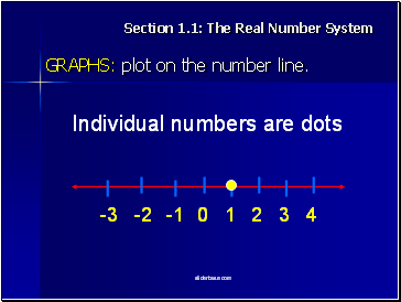 Section 1.1: The Real Number System