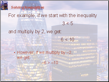 Solving Inequalities