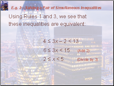 E.g. 1Solving a Linear Inequality