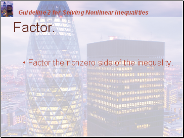 Solving Nonlinear Inequalities