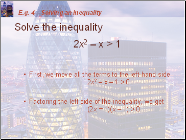 E.g. 3A Quadratic Inequality