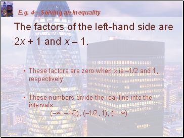 E.g. 3A Quadratic Inequality