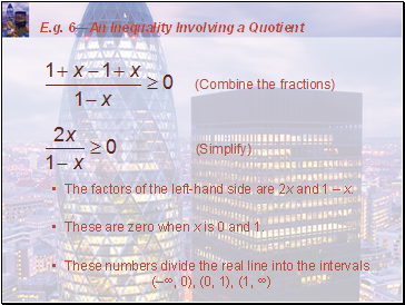 E.g. 5Solving an Inequality with Repeated Factors