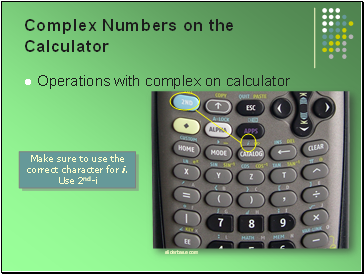 Complex Numbers on the Calculator