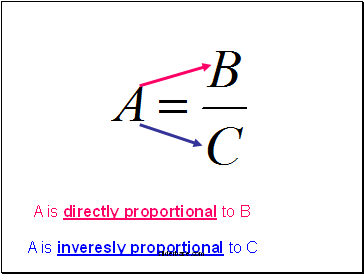 A is directly proportional to B