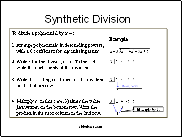 Synthetic Division