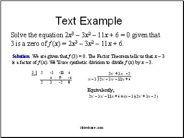 Text Example